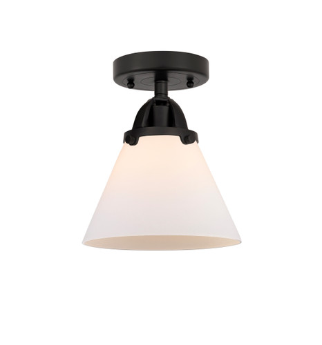 Cone - 1 Light - 8 inch - Matte Black - Semi-Flush Mount (288-1C-BK-G41)