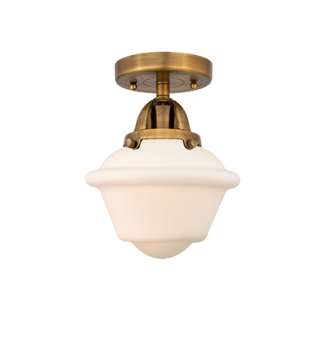 Oxford - 1 Light - 8 inch - Brushed Brass - Semi-Flush Mount (288-1C-BB-G531-LED)
