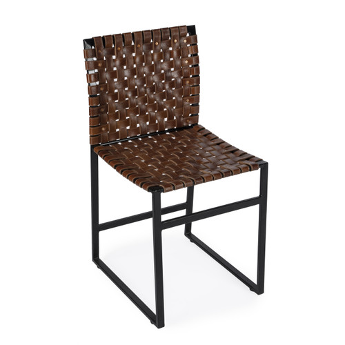 Urban Brown Woven Leather Chair (5447344)