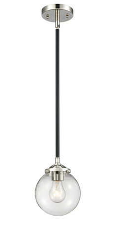 Beacon - 1 Light - 6 inch - Black Polished Nickel - Cord hung - Mini Pendant (284-1S-BPN-G202-6)