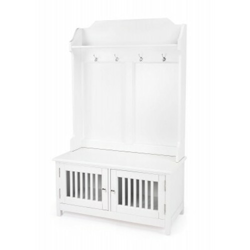 Borya White Hall Tree With Storage (5473304)