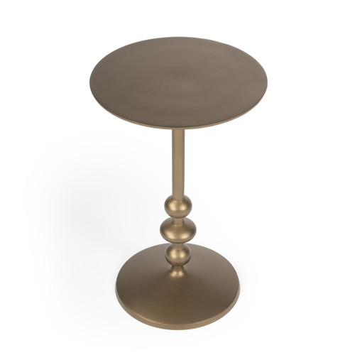 Zora Bronze Iron Pedestal End Table (9340392)