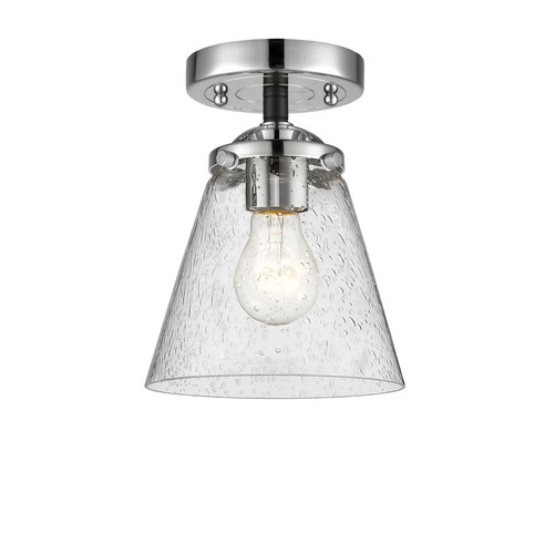 Cone - 1 Light - 6 inch - Black Polished Nickel - Semi-Flush Mount (284-1C-BPN-G64-LED)