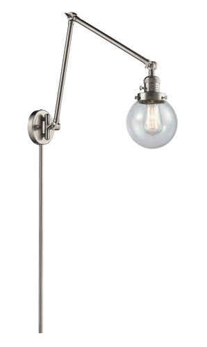 Beacon - 1 Light - 6 inch - Brushed Satin Nickel - Swing Arm (238-SN-G204-6)