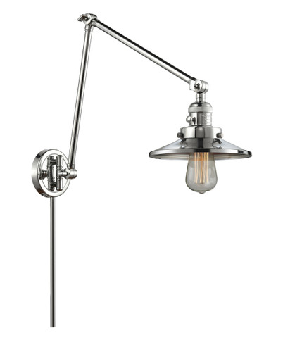 Railroad - 1 Light - 8 inch - Polished Chrome - Swing Arm (238-PC-M7)