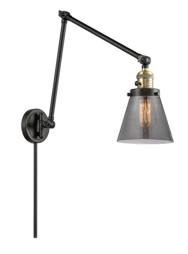 Cone - 1 Light - 8 inch - Black Antique Brass - Swing Arm (238-BAB-G63)