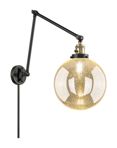 Beacon - 1 Light - 10 inch - Black Antique Brass - Swing Arm (238-BAB-G208-10)