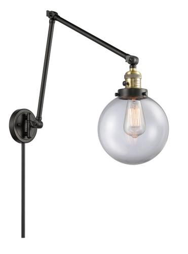 Beacon - 1 Light - 8 inch - Black Antique Brass - Swing Arm (238-BAB-G202-8-LED)