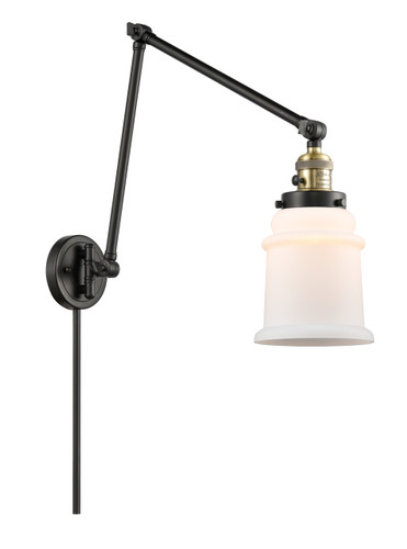 Canton - 1 Light - 6 inch - Black Antique Brass - Swing Arm (238-BAB-G181)