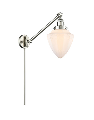 Bullet - 1 Light - 7 inch - Brushed Satin Nickel - Swing Arm (237-SN-G661-7-LED)
