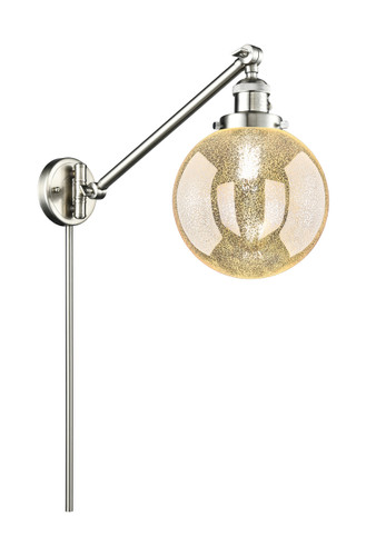 Beacon - 1 Light - 8 inch - Brushed Satin Nickel - Swing Arm (237-SN-G208-8)