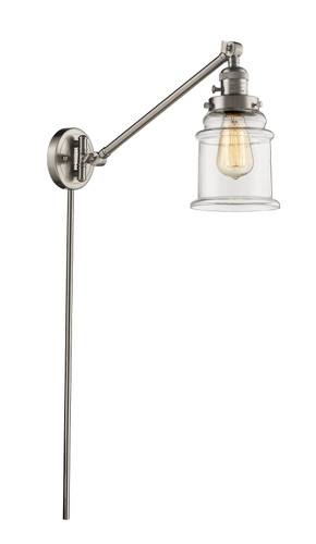 Canton - 1 Light - 8 inch - Brushed Satin Nickel - Swing Arm (237-SN-G182)