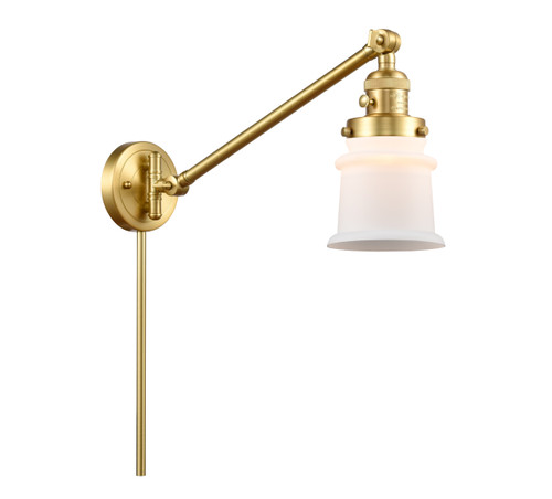 Canton - 1 Light - 8 inch - Satin Gold - Swing Arm (237-SG-G181S)