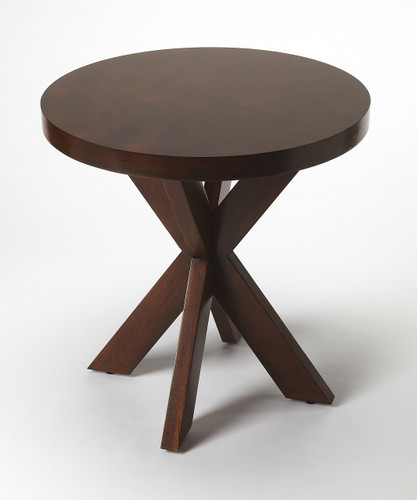 Butler Pendleton Round Chocolate End Table (4124117)