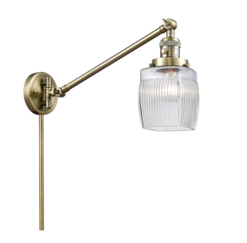 Colton - 1 Light - 8 inch - Antique Brass - Swing Arm (237-AB-G302-LED)