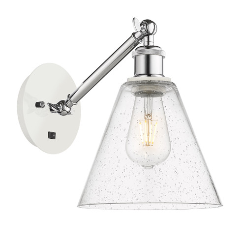 Berkshire - 1 Light - 8 inch - White Polished Chrome - Sconce (317-1W-WPC-GBC-84)