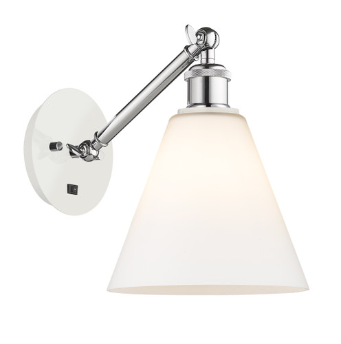 Berkshire - 1 Light - 8 inch - White Polished Chrome - Sconce (317-1W-WPC-GBC-81)