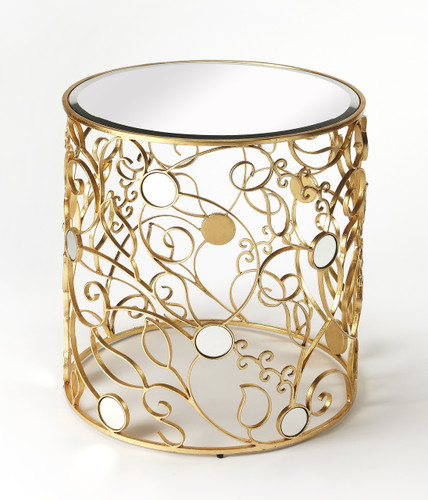 Bellissimo Antique Gold Side Table (9203226)