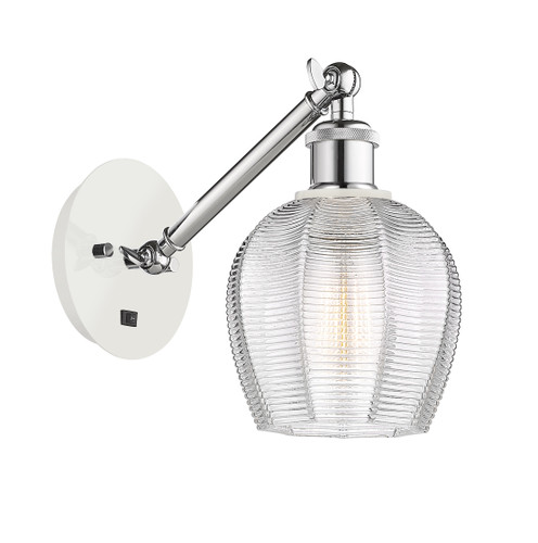Norfolk - 1 Light - 6 inch - White Polished Chrome - Sconce (317-1W-WPC-G462-6-LED)