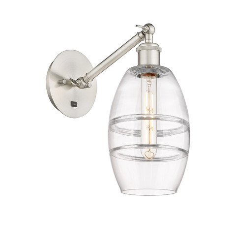 Vaz - 1 Light - 6 inch - Brushed Satin Nickel - Sconce (317-1W-SN-G557-6CL)