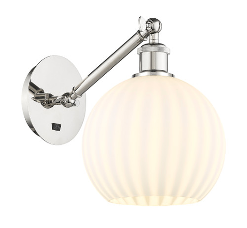 White Venetian - 1 Light - 8 inch - Polished Nickel - Sconce (317-1W-PN-G1217-8WV)