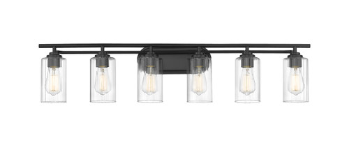 Ice - 6 Light - 42 inch - Matte Black - Bath Vanity Light (353-6W-BK-CL)