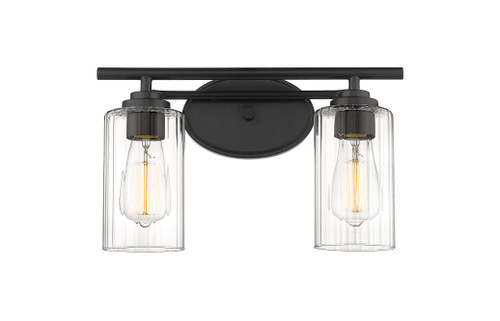 Ice - 2 Light - 15 inch - Matte Black - Bath Vanity Light (353-2W-BK-CL)