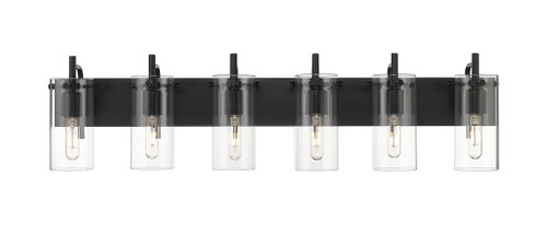 Press - 6 Light - 42 inch - Matte Black - Bath Vanity Light (352-6W-BK-CL)