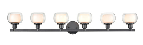 Cairo - 6 Light - 45 inch - Black - Bath Vanity Light (330-6W-BK-CLW)