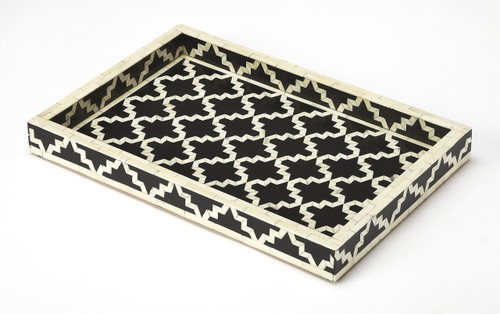 Mayssa Black Bone Inlay Serving Tray (5269318)