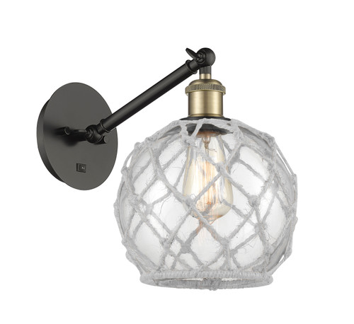 Farmhouse Rope - 1 Light - 8 inch - Black Antique Brass - Sconce (317-1W-BAB-G122-8RW-LED)