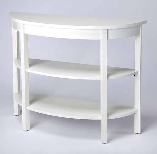 Butler Lara Cottage White Demilune Console Table (4362222)