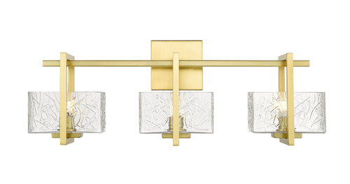 Striate - 3 Light - 24 inch - Satin Gold - Bath Vanity Light (312-3W-SG-CL)