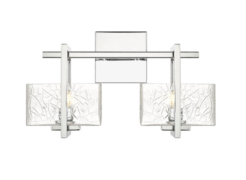 Striate - 2 Light - 15 inch - Polished Chrome - Bath Vanity Light (312-2W-PC-CL-LED)