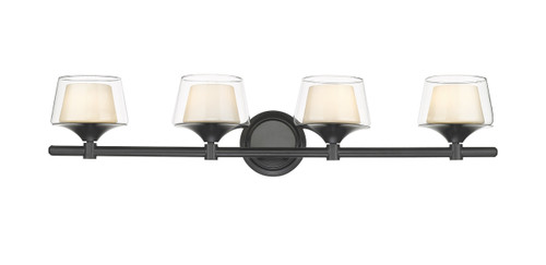 Laguna - 4 Light - 33 inch - Black - Bath Vanity Light (311-4W-BK-CLW-LED)