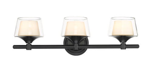Laguna - 3 Light - 24 inch - Black - Bath Vanity Light (311-3W-BK-CLW)