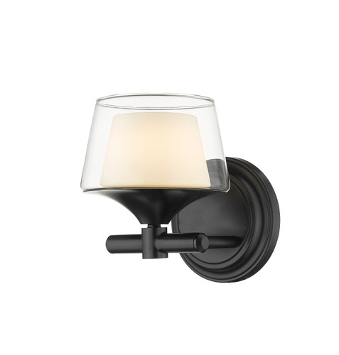 Laguna - 1 Light - 6 inch - Black - Bath Vanity Light (311-1W-BK-CLW-LED)