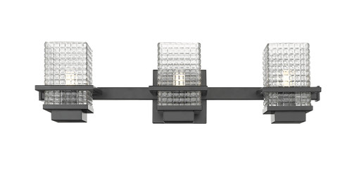 Wellfleet - 3 Light - 24 inch - Black - Bath Vanity Light (310-3W-BK-CL)