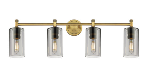 Crown Point - 4 Light - 34 inch - Brushed Brass - Bath Vanity Light (434-4W-BB-G434-7SM)