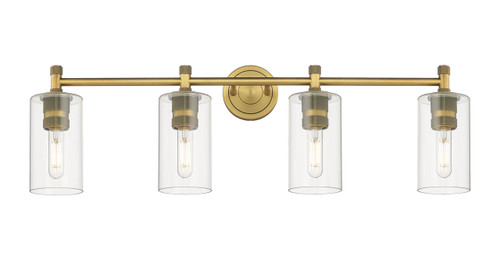 Crown Point - 4 Light - 34 inch - Brushed Brass - Bath Vanity Light (434-4W-BB-G434-7CL)