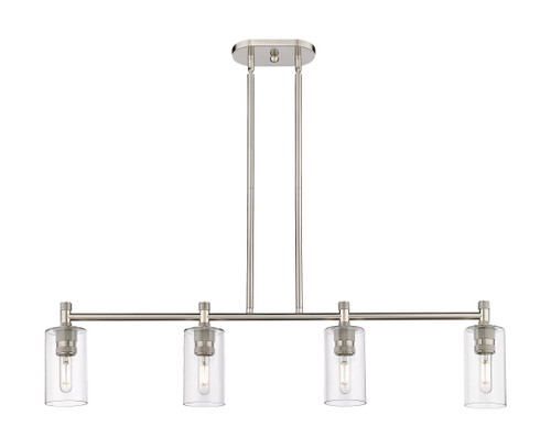 Crown Point - 4 Light - 44 inch - Satin Nickel - Island Light (434-4I-SN-G434-7CL)