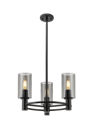 Crown Point - 3 Light - 18 inch - Matte Black - Pendant (434-3CR-BK-G434-7SM)