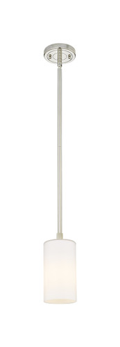 Crown Point - 1 Light - 5 inch - Polished Nickel - Pendant (434-1S-PN-G434-7WH)