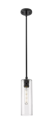 Crown Point - 1 Light - 5 inch - Matte Black - Pendant (434-1S-BK-G434-12CL)