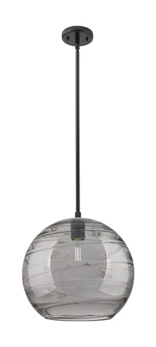 Crown Point - 1 Light - 12 inch - Matte Black - Pendant (434-1S-BK-G1213-12SM)