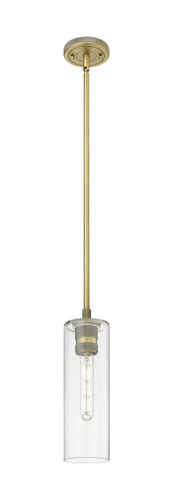 Crown Point - 1 Light - 5 inch - Brushed Brass - Pendant (434-1S-BB-G434-12CL)