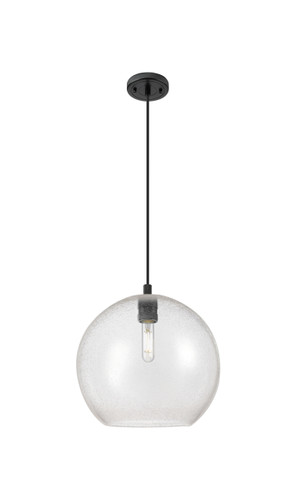 Crown Point - 1 Light - 12 inch - Matte Black - Pendant (434-1P-BK-G124-12)