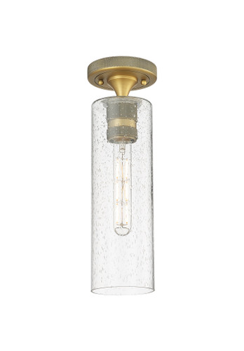 Crown Point - 1 Light - 5 inch - Brushed Brass - Flush Mount (434-1F-BB-G434-12SDY)