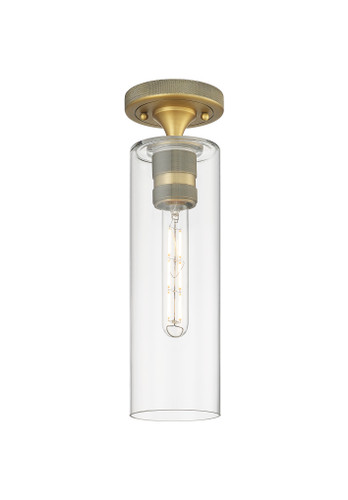 Crown Point - 1 Light - 5 inch - Brushed Brass - Flush Mount (434-1F-BB-G434-12CL)