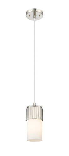 Bolivar - 1 Light - 5 inch - Satin Nickel - Pendant (428-1P-SN-G428-7WH)
